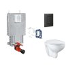 Grohe Uniset Set predstenovej inštalácie, klozetu, dosky SoftClose, tlačidla Even a súpravy na vhadzovanie tabliet, phantom black SANI15BB5113-GR
