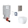 Grohe Uniset Set predstenovej inštalácie, klozetu, dosky SoftClose, tlačidla Skate Cosmopolitan a súpravy na vhadzovanie tabliet, kefovaný Hard Graphite SANI15BB5118-GR