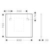 Hansgrohe Xarita Lite Q Zrkadlo s LED osvetlením a vyhrievaním, 70x80 cm, IR senzor, matná čierna 54976670-HG