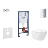Grohe Rapid SL Set predstenovej inštalácie, klozetu Oudee Vortex a dosky softclose, tlačidlo Skate Cosmopolitan, chróm SANI11BA3107-GR