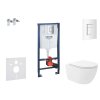 Grohe Rapid SL Set predstenovej inštalácie, klozetu Oudee Vortex a dosky softclose, tlačidlo Skate Cosmopolitan, alpská biela SANI11BA3110-GR