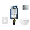 Geberit Kombifix Set predstenovej inštalácie, klozetu Oudee Vortex a dosky softclose, tlačidlo Sigma01, lesklý chróm SANI15CA1130
