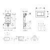 Geberit Kombifix Set predstenovej inštalácie, klozetu Oudee Vortex a dosky softclose, tlačidlo Sigma30, chróm SANI15CA1131