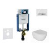 Geberit Kombifix Set predstenovej inštalácie, klozetu Oudee a dosky softclose, tlačidlo Sigma50, chróm/alpská biela SANI15CA3123