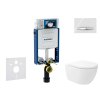 Geberit Kombifix Set predstenovej inštalácie, klozetu Oudee Vortex a dosky softclose, tlačidlo Sigma50, chróm/alpská biela SANI15CA3183