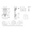 Geberit Kombifix Set predstenovej inštalácie, klozetu Gaia a dosky softclose, tlačidlo Sigma20, čierna lesk/čierna mat SANI15CA5120