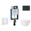 Geberit Kombifix Set predstenovej inštalácie, klozetu Oudee Vortex a dosky softclose, tlačidlo Sigma20, čierna lesk/čierna mat SANI15CA5138