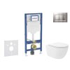 Geberit Duofix Set predstenovej inštalácie, klozetu Oudee Vortex a dosky softclose, tlačidlo Sigma30, lakovaný chróm mat/chróm SANI11CA1154B