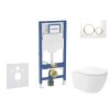 Geberit Duofix Set predstenovej inštalácie, klozetu Oudee Vortex a dosky softclose, tlačidlo Sigma20, biela/pozlátená SANI11CA3176B