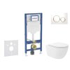 Geberit Duofix Set predstenovej inštalácie, klozetu Oudee Vortex a dosky softclose, tlačidlo Sigma20, biela/pozlátená SANI11CA3187B