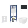 Geberit Duofix Set predstenovej inštalácie, klozetu Oudee Vortex a dosky softclose, tlačidlo Sigma20, matná čierna/čierna SANI11CA5152B