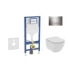 Geberit Duofix Set predstenovej inštalácie, klozetu Tesi a dosky softclose, tlačidlo Sigma30, lesklý chróm/matný chróm SANI11CD1113