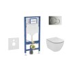 Geberit Duofix Set predstenovej inštalácie, klozetu Tesi a dosky, tlačidlo Sigma01, lesklý chróm SANI11CD1117
