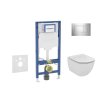Geberit Duofix Set predstenovej inštalácie, klozetu Tesi a dosky softclose, tlačidlo Sigma30, lesklý chróm/matný chróm SANI11CD1137