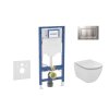 Geberit Duofix Set predstenovej inštalácie, klozetu Tesi a dosky, tlačidlo Sigma30, matný chróm/chróm SANI11CD2122