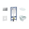 Geberit Duofix Set predstenovej inštalácie, klozetu Alpha a dosky, tlačidlo Sigma01, matný chróm SANI11CD2126