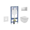 Geberit Duofix Set predstenovej inštalácie, klozetu Tesi a dosky softclose, tlačidlo Sigma20, matný chróm/chróm SANI11CD2138