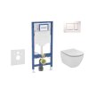Geberit Duofix Set predstenovej inštalácie, klozetu Tesi a dosky, tlačidlo Sigma20, biela/chróm SANI11CD3120