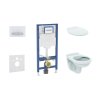 Geberit Duofix Set predstenovej inštalácie, klozetu Alpha a dosky, tlačidlo Sigma50, alpská biela SANI11CD3131