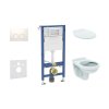Geberit Duofix Set predstenovej inštalácie, klozetu Alpha a dosky, tlačidlo Delta21, alpská biela SANI11CD3140