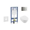 Geberit Duofix Set predstenovej inštalácie, klozetu Architectura a dosky softclose, tlačidlo Sigma01, lesklý chróm SANI11CK1101