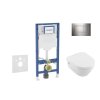 Geberit Duofix Set predstenovej inštalácie, klozetu Architectura a dosky softclose, tlačidlo Sigma30, chróm SANI11CK1105