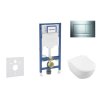 Geberit Duofix Set predstenovej inštalácie, klozetu Subway 2.0 a dosky softclose, tlačidlo Sigma30, lesklý chróm/matný chróm SANI11CK1113