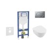 Geberit Duofix Set predstenovej inštalácie, klozetu Architectura a dosky softclose, tlačidlo Sigma01, matný chróm SANI11CK2102