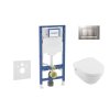 Geberit Duofix Set predstenovej inštalácie, klozetu Architectura a dosky softclose, tlačidlo Sigma30, matný chróm/chróm SANI11CK2106