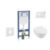 Geberit Duofix Set predstenovej inštalácie, klozetu Architectura a dosky softclose, tlačidlo Sigma01, alpská biela SANI11CK3100