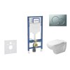 Geberit Duofix Set predstenovej inštalácie, klozetu D-Code a dosky softclose, tlačidlo Sigma01, matný chróm SANI11CP2102