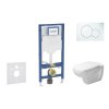 Geberit Duofix Set predstenovej inštalácie, klozetu D-Code a dosky softclose, tlačidlo Sigma01, alpská biela SANI11CP3100