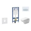 Geberit Duofix Set predstenovej inštalácie, klozetu D-Code a dosky softclose, tlačidlo Sigma50, alpská biela SANI11CP3107