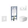 Geberit Duofix Set predstenovej inštalácie, klozetu ME by Starck a dosky softclose, tlačidlo Sigma20, biela/lesklý chróm SANI11CP3111