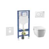 Geberit Duofix Set predstenovej inštalácie, klozetu TECEone a dosky softclose, tlačidlo Sigma01, alpská biela SANI11CT3100