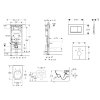 Geberit Duofix Set predstenovej inštalácie, klozetu a dosky Villeroy Boch, tlačidla Sigma30, DirectFlush, SoftClose, CeramicPlus, matný chróm/chróm SANI11CK2101