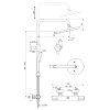 Ideal Standard Ceratherm T25 Sprchový set s termostatom, priemer 26 cm, 2 prúdy, chróm A8495AA
