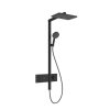Hansgrohe Raindance Alive Q Sprchový set s termostatom, 21x34 cm, 3 prúdy, EcoSmart, matná čierna 24591670-HG