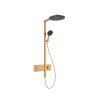 Hansgrohe Raindance Alive S Sprchový set s termostatom, priemer 30 cm, 3 prúdy, EcoSmart, kefovaný bronz 24596140-HG