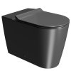 GSI KUBE X COLOR KUBE X WC mísa kombi spodný/zadný odpad, Swirlflush, 36x63cm, čierna dual-mat 941926