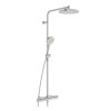 Hansa Viva Sprchový set s termostatom, priemer 25 cm, 3 prúdy, brúsená oceľ 6515920180
