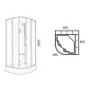 Ravak Supernova Sprchový box 81x81 cm, s vaničkou a príslušenstvom, biela/Grape 80644112ZG