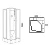 Ravak Supernova Sprchový box 80x80 cm, s vaničkou a príslušenstvom, biela/Grape 82644112ZG
