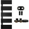 417741 4 663886 3 cerano koupelnovy radiatorovy set theo ustredni vytapeni asymetricke pripojeni 50 mm 812w cerna matna 1600x500 mm