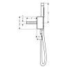 Axor Edge Ručná sprcha, 2 prúdy, s držiakom sprchy Porter a hadicou, chróm 46520000-AX