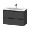 Duravit Ketho.2 Umývadlová skrinka, 55x81x39 cm, 2 zásuvky, grafit mat K25256049490000