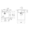 Franke Urban Fragranitový drez UBG 610-56, 56x50 cm, onyx 114.0700.067