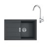 Franke Sety Kuchynský set T104, tectonitový drez S2D 611-78 a batéria FP 9000.031, čierna/chróm 143.0675.726