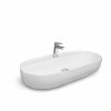 CERAMICA LATINA ALFA MAX 81 x 41cm umývadlo na dosku oválne, s otvorom pre batériu, keramické, biele
