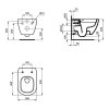 Ideal Standard Tesi Závesné WC, RimLS+, hodvábna čierna T4932V3